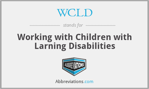 WCLD - Working with Children with Larning Disabilities
