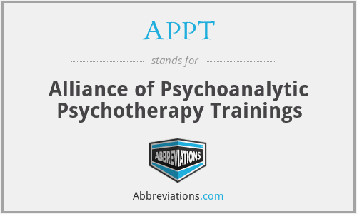 APPT - Alliance of Psychoanalytic Psychotherapy Trainings
