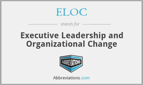 ELOC - Executive Leadership and Organizational Change