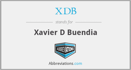 XDB - Xavier D Buendia