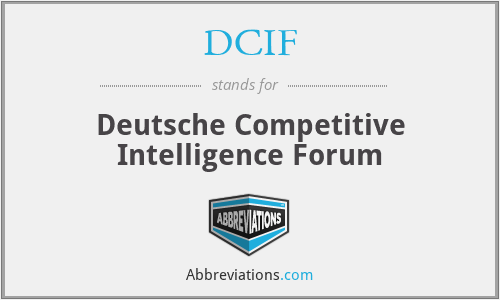 DCIF - Deutsche Competitive Intelligence Forum