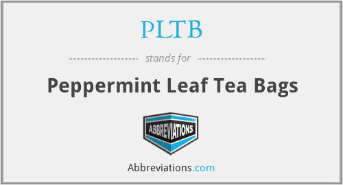 PLTB - Peppermint Leaf Tea Bags
