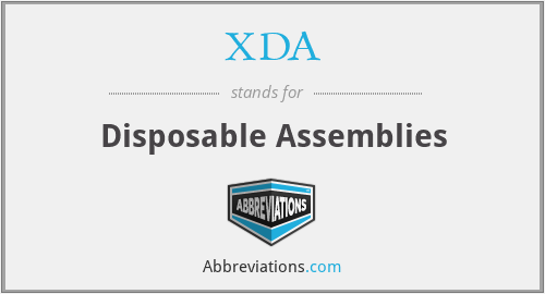 XDA - Disposable Assemblies