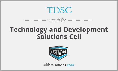 TDSC - Technology and Development Solutions Cell