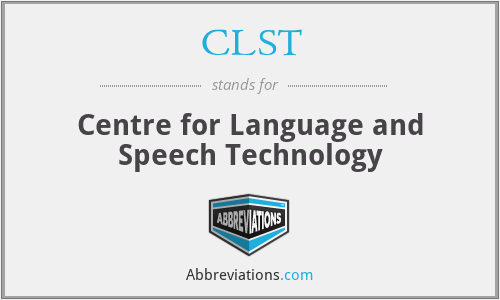 CLST - Centre for Language and Speech Technology