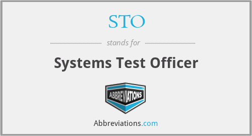 STO - Systems Test Officer