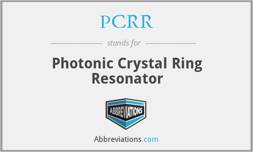 PCRR - Photonic Crystal Ring Resonator