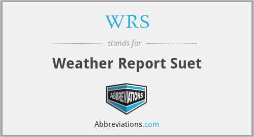 WRS - Weather Report Suet