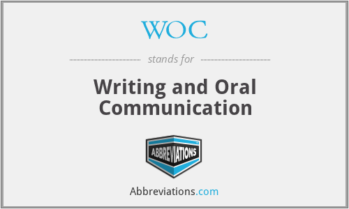 WOC - Writing and Oral Communication
