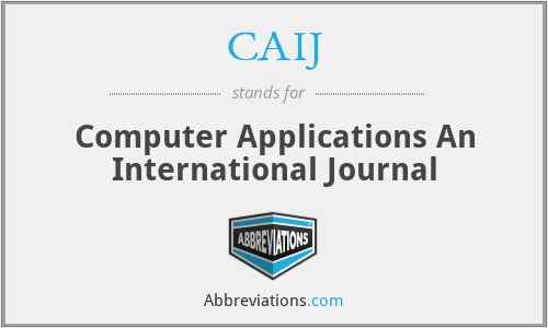 CAIJ - Computer Applications An International Journal