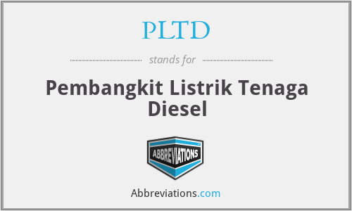 PLTD - Pembangkit Listrik Tenaga Diesel