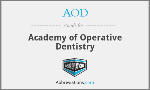 AOD - Academy of Operative Dentistry