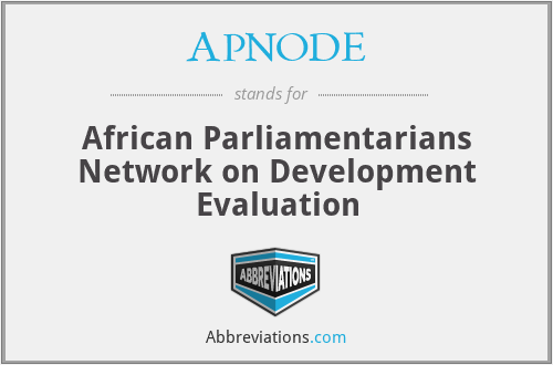 APNODE - African Parliamentarians Network on Development Evaluation