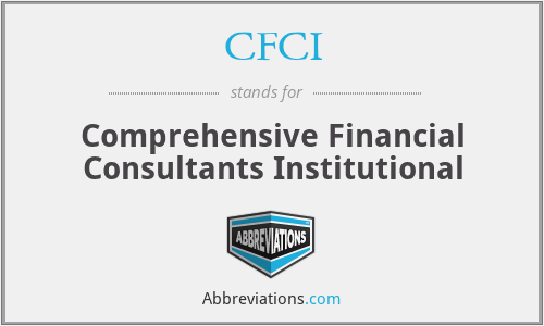 CFCI - Comprehensive Financial Consultants Institutional
