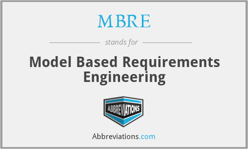 MBRE - Model Based Requirements Engineering