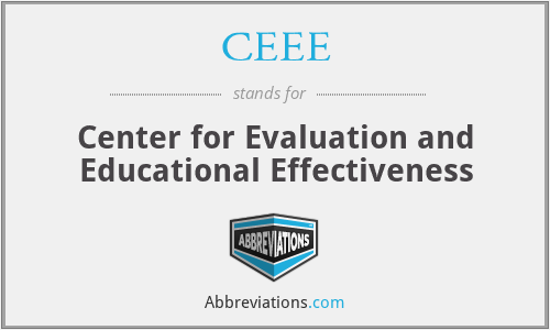 CEEE - Center for Evaluation and Educational Effectiveness