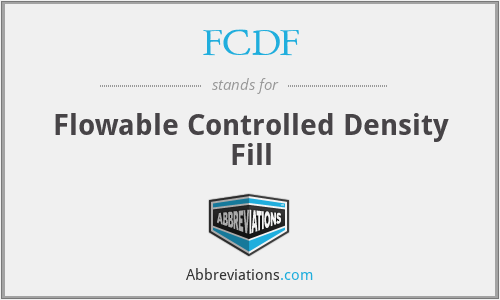 FCDF - Flowable Controlled Density Fill
