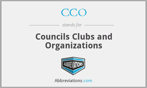 CCO - Councils Clubs and Organizations