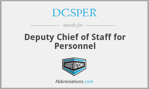 DCSPER - Deputy Chief of Staff for Personnel