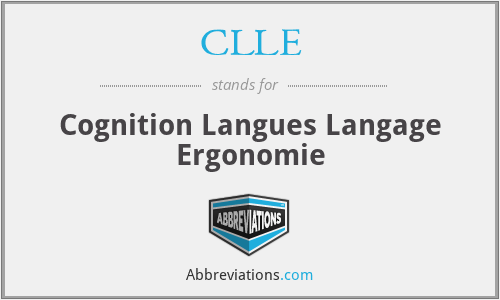 CLLE - Cognition Langues Langage Ergonomie