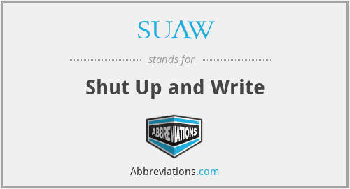 SUAW - Shut Up and Write