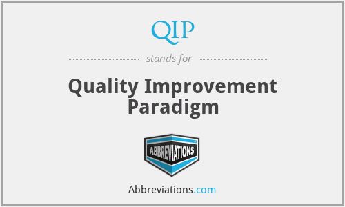 QIP - Quality Improvement Paradigm