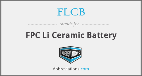 FLCB - FPC Li Ceramic Battery