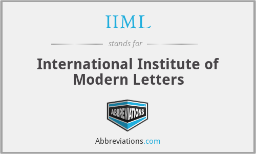 IIML - International Institute of Modern Letters