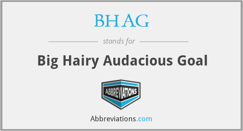 BHAG - Big Hairy Audacious Goal