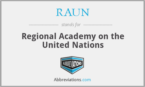 RAUN - Regional Academy on the United Nations
