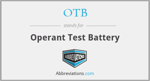 OTB - Operant Test Battery