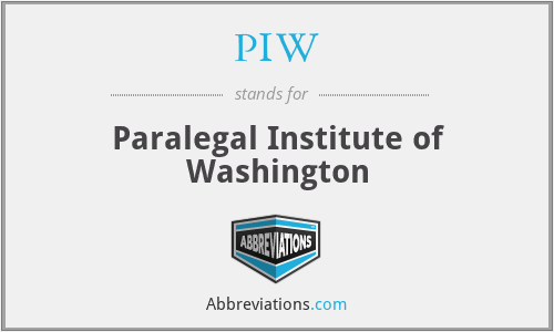 PIW - Paralegal Institute of Washington