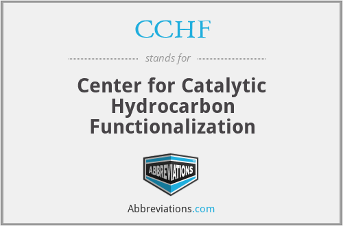 CCHF - Center for Catalytic Hydrocarbon Functionalization