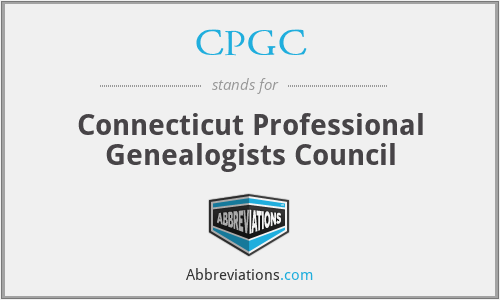 CPGC - Connecticut Professional Genealogists Council