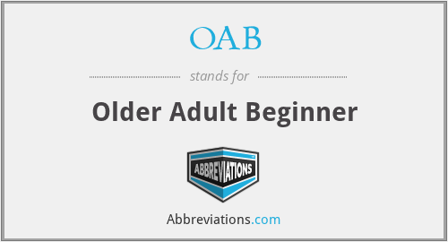 OAB - Older Adult Beginner