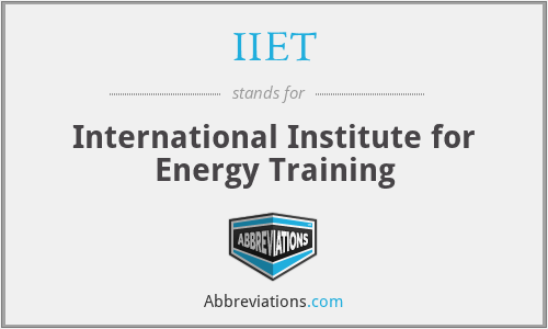 IIET - International Institute for Energy Training