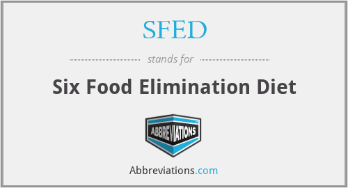 SFED - Six Food Elimination Diet