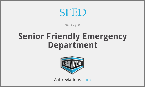 SFED - Senior Friendly Emergency Department