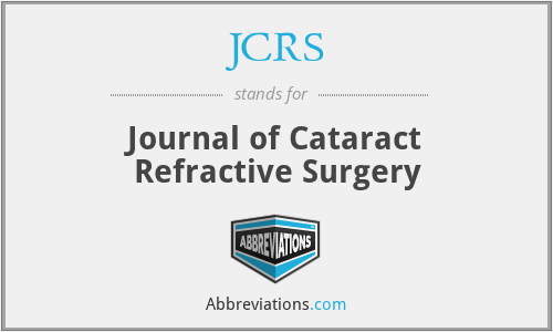 JCRS - Journal of Cataract Refractive Surgery