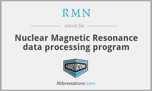 RMN - Nuclear Magnetic Resonance data processing program