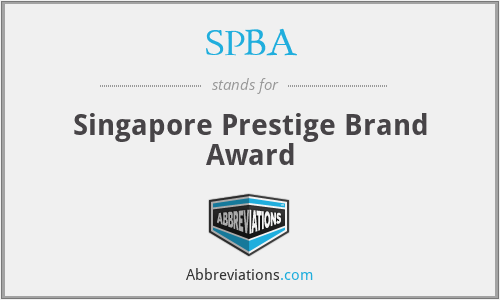 SPBA - Singapore Prestige Brand Award