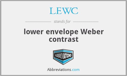 LEWC - lower envelope Weber contrast