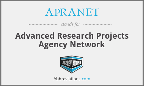 APRANET - Advanced Research Projects Agency Network