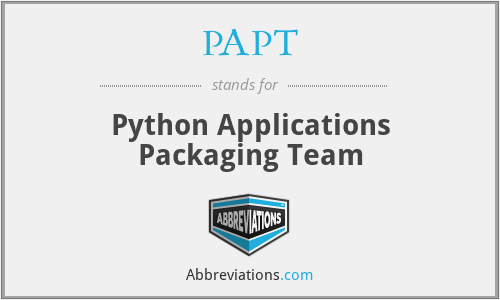 PAPT - Python Applications Packaging Team