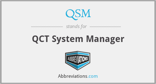 QSM - QCT System Manager