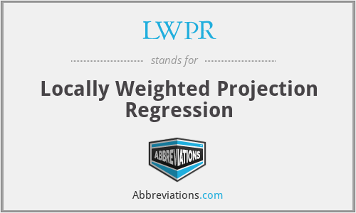 LWPR - Locally Weighted Projection Regression