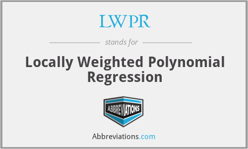 LWPR - Locally Weighted Polynomial Regression