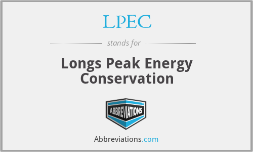 LPEC - Longs Peak Energy Conservation