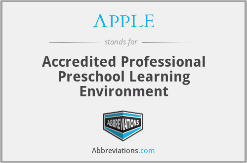 APPLE - Accredited Professional Preschool Learning Environment