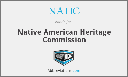 NAHC - Native American Heritage Commission